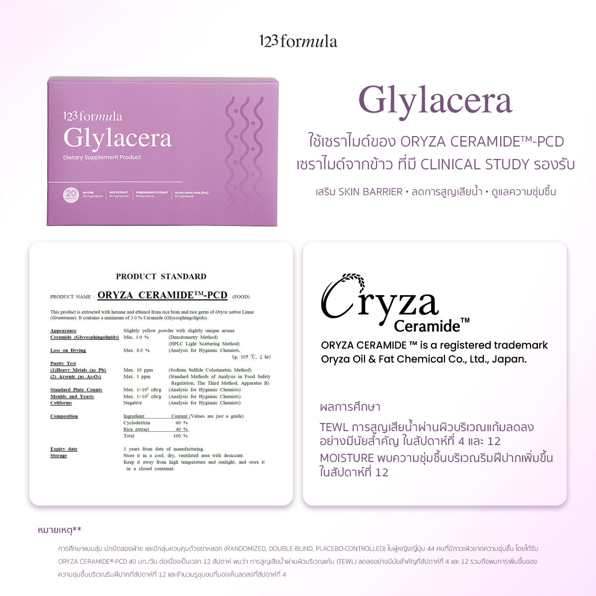 123FORMULA Glylacera ไกลลาเซร่า | เซราไมด์ + Glycine + ALA